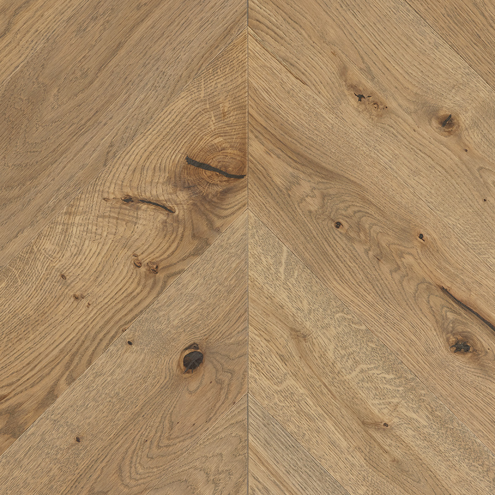 Hrast Chevron Champagne Sivo Beige Country — četkan, mat lak